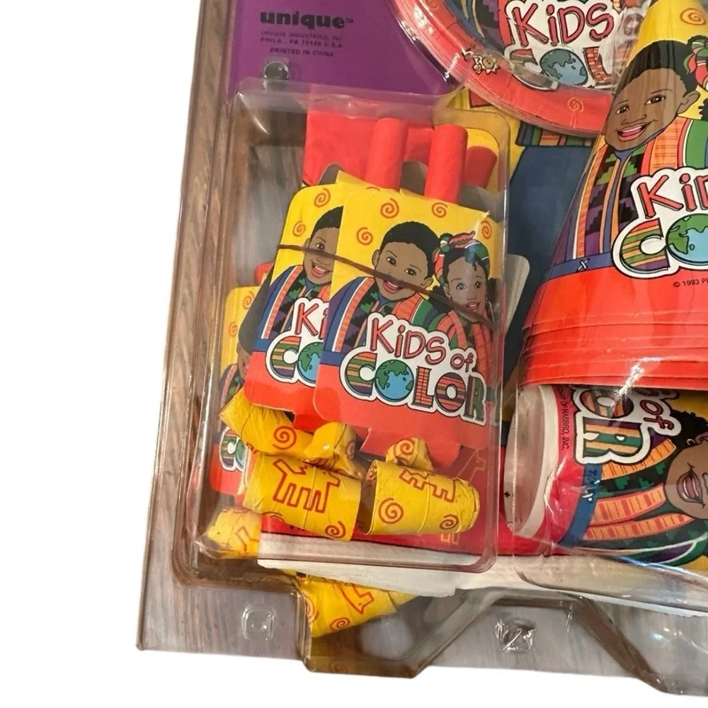 Vintage Playskool Kids Of Color Party‎ Set for 8 1993 Rare NIB